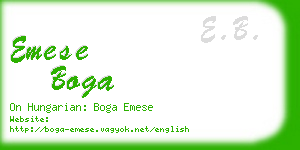 emese boga business card